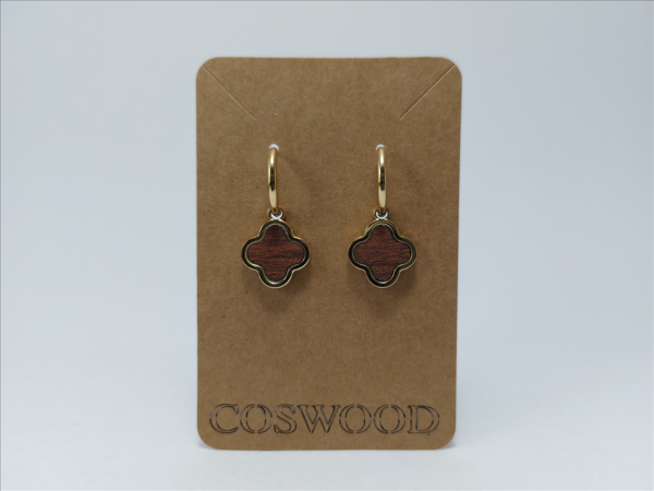 Stainless steel oorbellen met hanger klaver