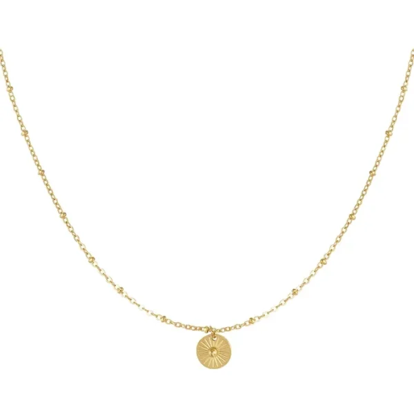 Ketting met ronde coin goud