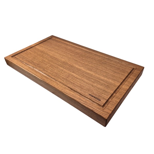Eiken snijplank met sapgoot