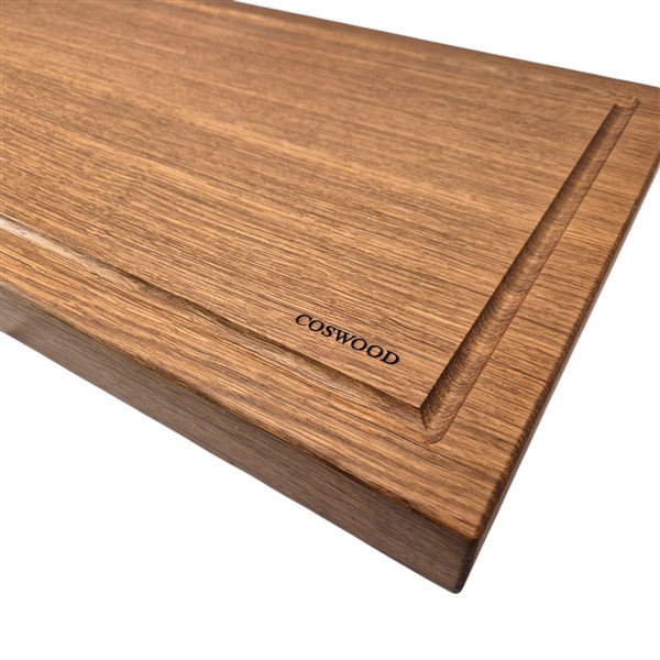 Eiken snijplank met sapgoot